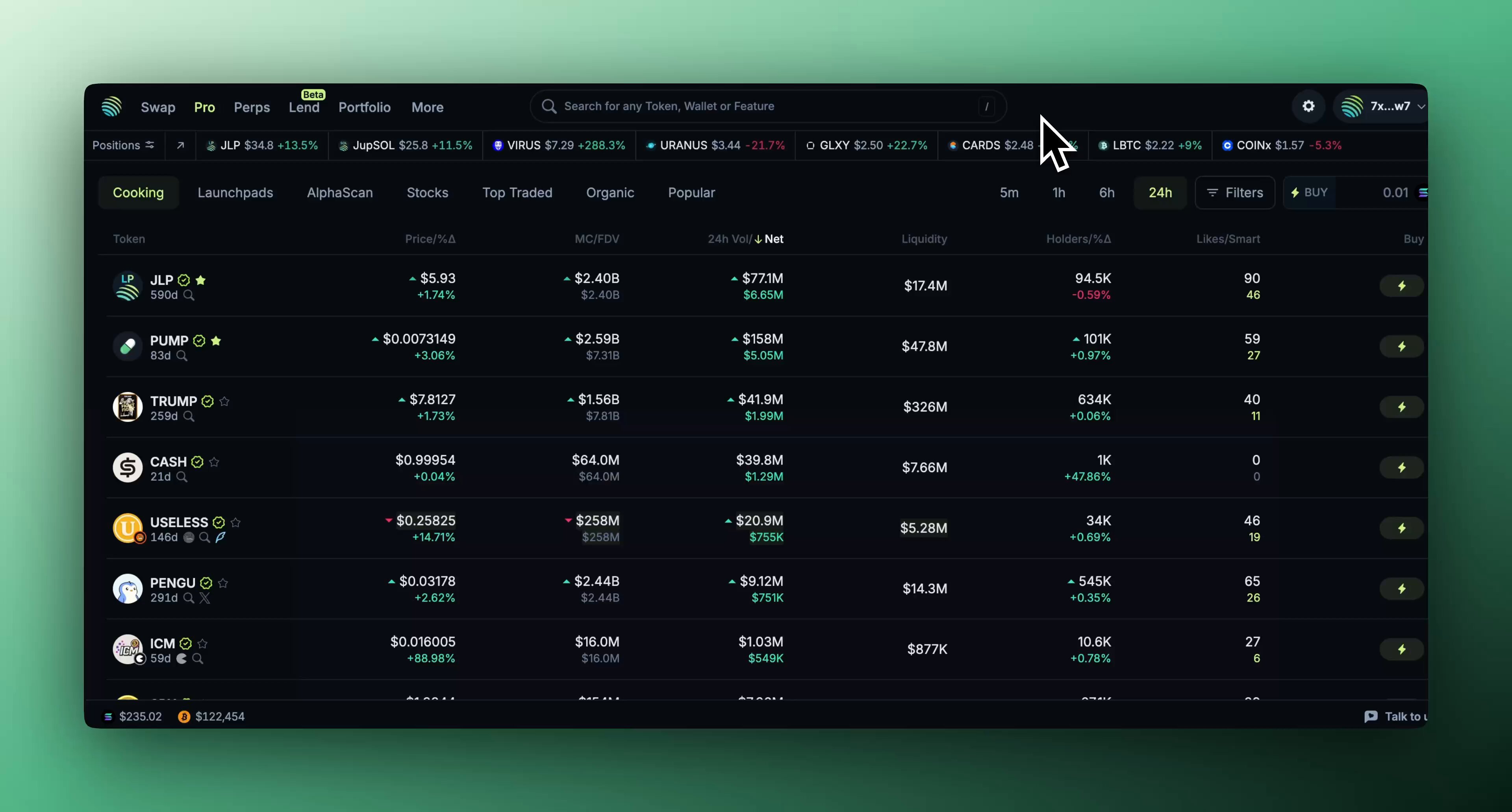 Jupiter Lend app APY dashboard screenshot