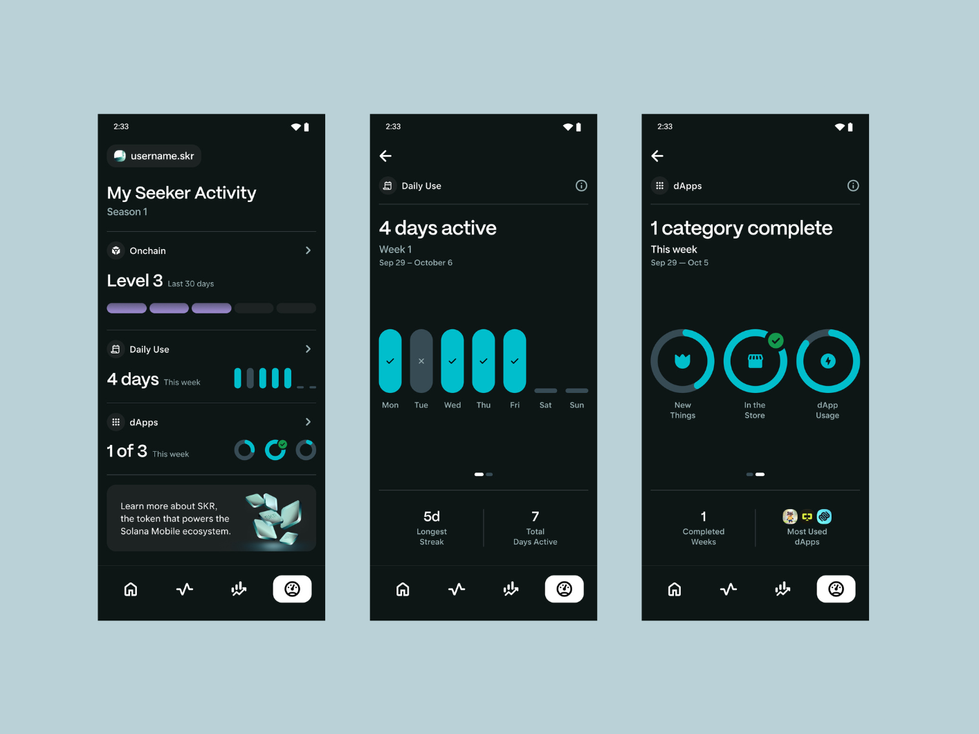 Solana Saga phone displaying Seed Vault interface for secure NFT management and crypto wallet integration