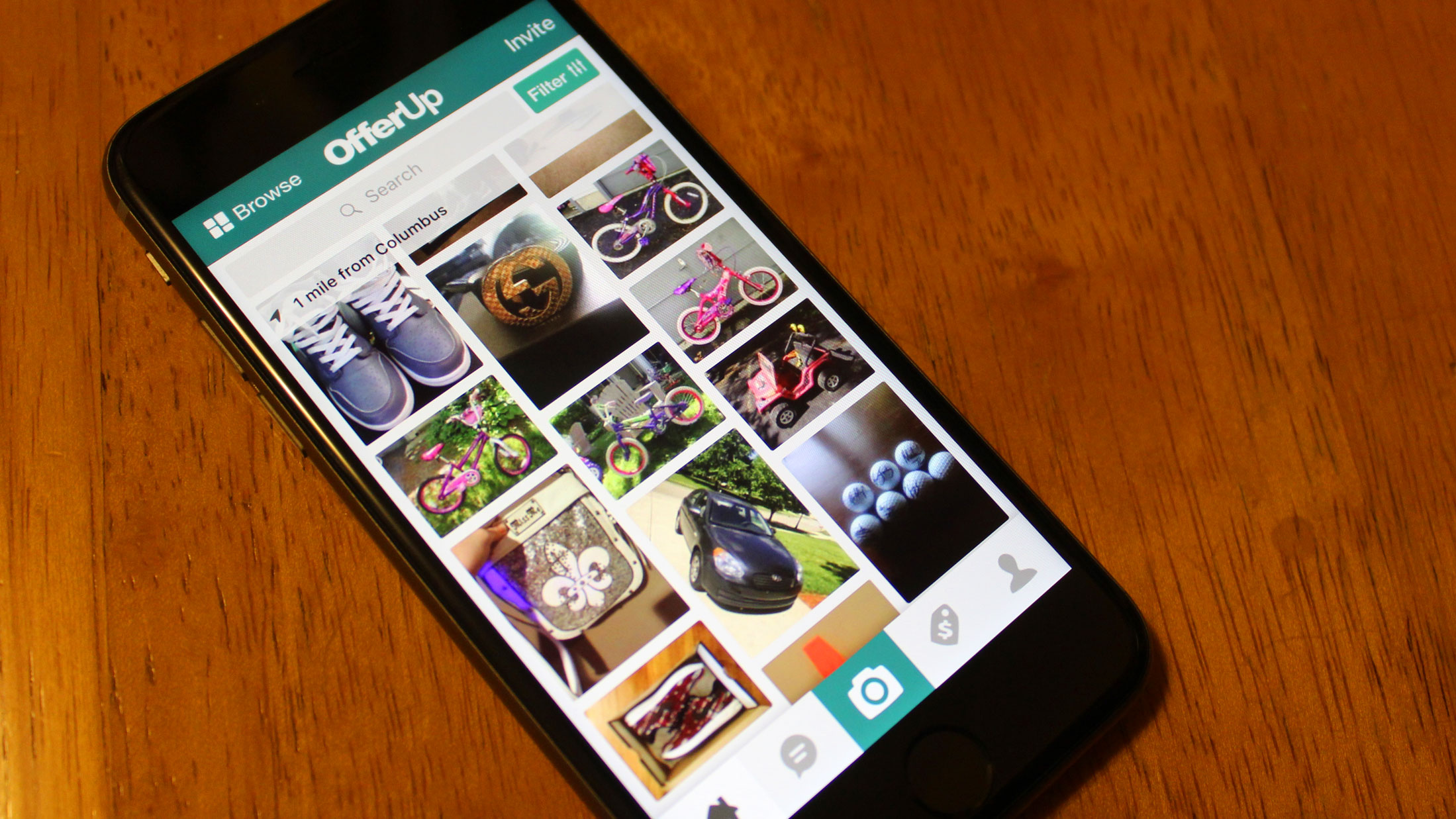 APhone marketplace browsing on mobile
