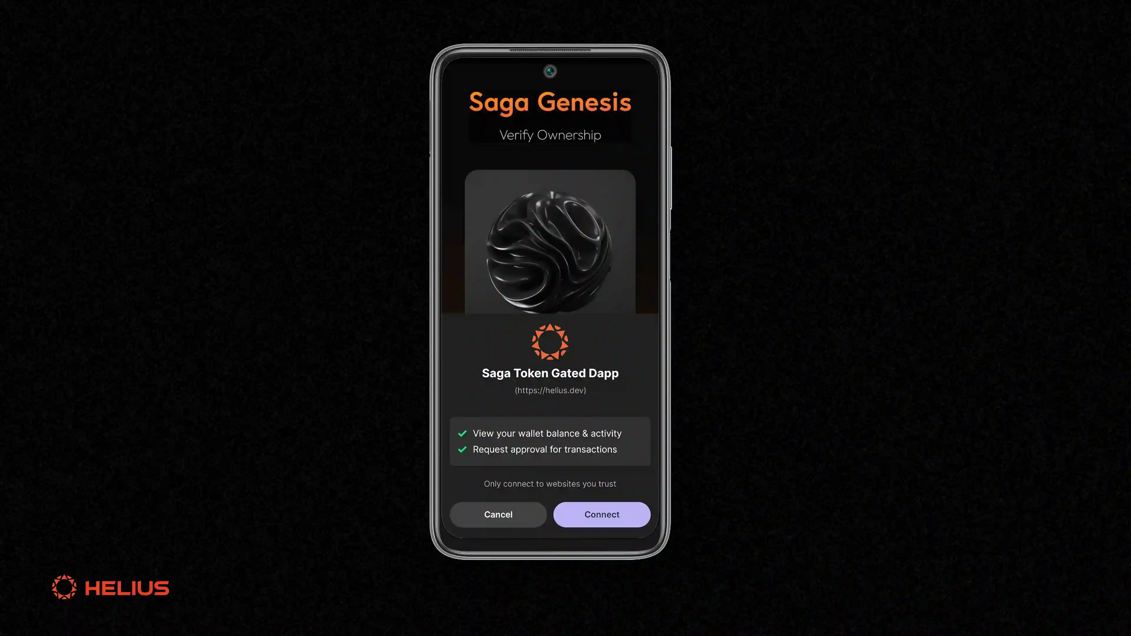 Phantom wallet app on Solana Saga