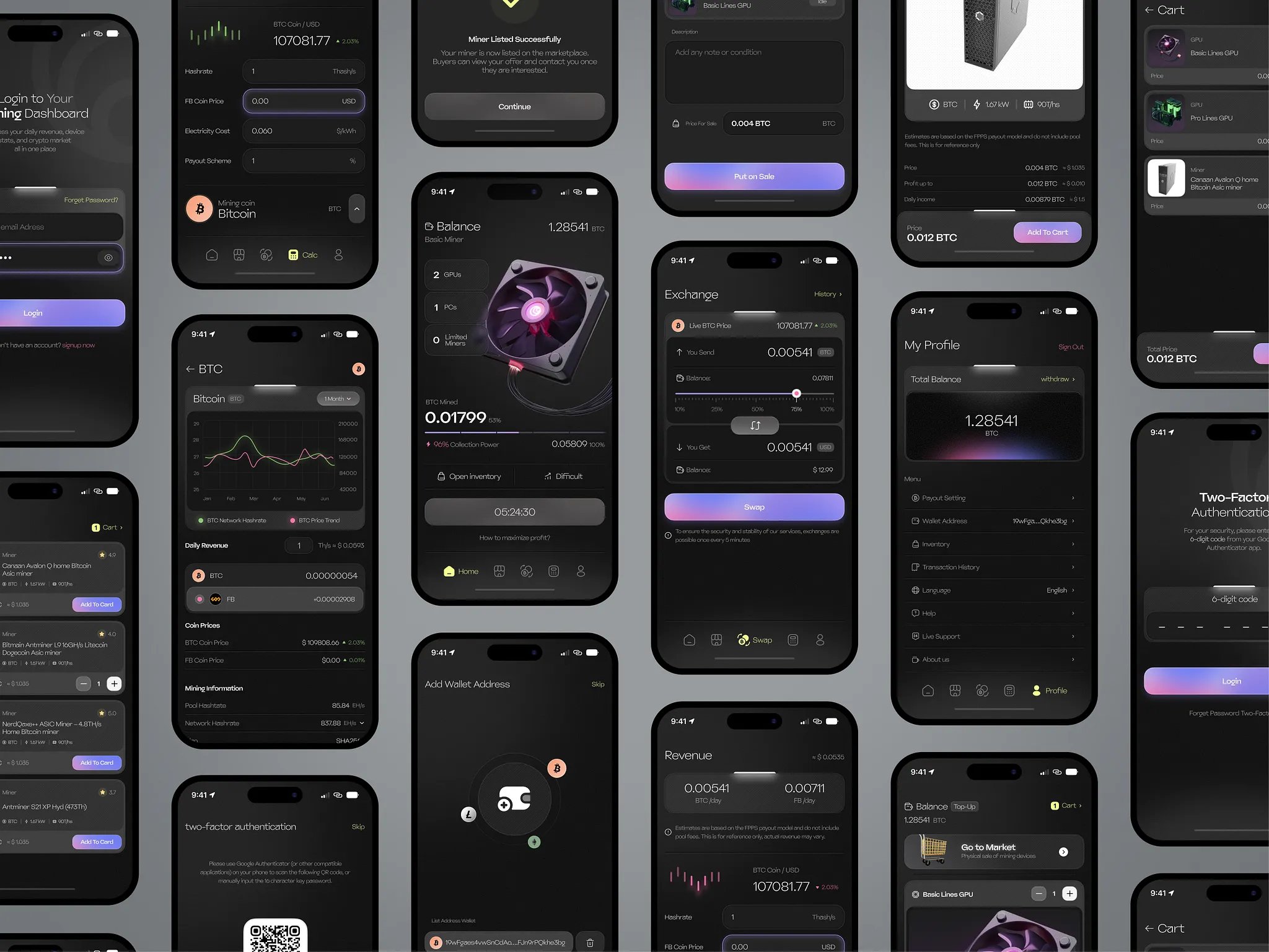 Swapfone app $USDS mining interface screenshot