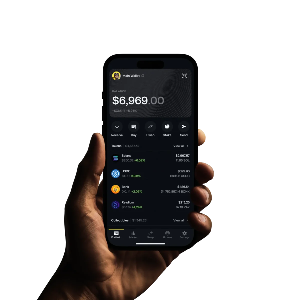 Solflare wallet Solana mobile app screenshot